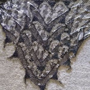 Hand-beaded hip scarf - elegant!